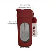 Electric Automatic Milk Frother Cup Fitness Shake Cup Material One Touch Coffee Milk Powder Mixer Gift Water Bottle - 紅色 - 查看 5