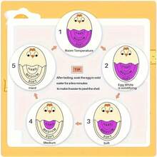 [1件] Yuhuphyllic 紫色煮蛋计时器 - 易于读取的煮熟/半熟鸡蛋计时器，非电动厨房配件，适合房车露营者和旅行者 - 彩色 - 查看 10