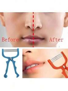 2pcs Facial Hair Remover Spring Manual Removal Epilator Beauty Shaving Threading Tool For Women - Multicolor - View 2
