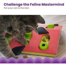 Catstages Nina Ottosson Buggin' Out Puzzle & Play – Interactive Cat Puzzle Feeder For Indoor Cats, 16 Hidden Treat Compartments, Slow Feeder, Durable & Easy-Clean(Melon Madness) - 彩色 - 查看 3