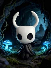 1pc Hollow Knight Game Character Cute Figurine, Collectible Decoration Suitable For Car/Desktop/Home, Made Of PVC Material, Can Be Used As Ornament Or Gift/Collection, Also Suitable For Garden Decoration