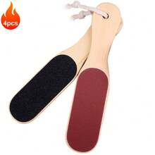 1pc Professional Foot File Tool, Foot Cleaner, Foot Rasp Pumice Stone For Removing Dead Skin, Cracks And Calluses, Beechwood Foot Grater, Corn Remover, Foot Scrubber, Pedicure Tool, Professional Foot Care, Removes Calluses And Dead Skin, Foot Care, Rasp Massage, Unisex - Multicolor - View 7