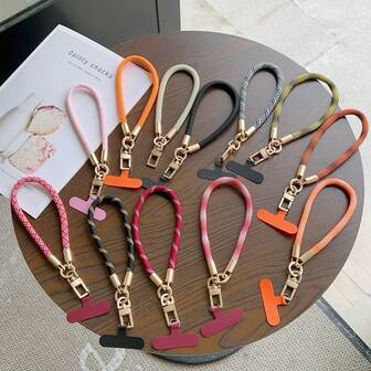 1 adet Premium Altın Metal Tokalı 8 mm Kalınlığında Telefon Bileklik, Dış Mekan Kaybolmayı Önleyici El Kayışı, Anahtarlık, Anlık Kamera İpi, Çok Fonksiyonlu Minimalist Çok Yönlü Asma Aksesuarı, Bilek Pedi