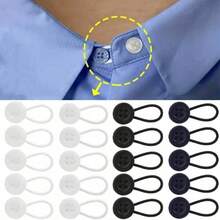 4pcs/8pcs/16pcs Expandable Waist Buttons, No Sewing Required, Detachable Cuff & Collar Extender, Elastic Waistband Adjuster, Unisex - Multicolor - View 3