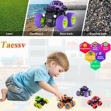 Truck Toy Set - A Set Of 4 Inertia Drive Vehicles, 360 ° Rotating Off-Road Vehicles, Impact Resistant Bidirectional Drive Trucks, Suitable For Children's Day, Birthday Gifts, Halloween/Christmas Gifts - 彩色 - 查看 8