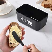 Butter Dishes With Lid For Refrigerator And Countertop, Butter Holder With Cover And Knife,Large Butter Container For Kitchen - Multicolor - View 6