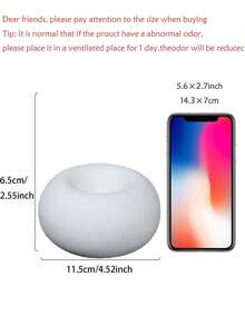 قطعة واحدة من حامل الشموع بشكل النرويجي الفريد على شكل دونات - حامل شموع شاي سيراميك أبيض بسيط، يخلق جوًا دافئًا ومريحًا، ديكور منزلي أنيق وأنيق، مناسب لغرفة النوم وغرفة المعيشة والطاولة، هدية مثالية لعيد الميلاد والعام الجديد لعشاق ديكور المنزل، تصميم بسيط، يناسب طاولة الطعام والمكتب - متعدد الألوان - مشاهدة 11