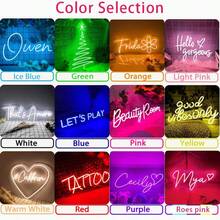 Customized Neon Light Wedding Family Name Sign With "Est" Text, Personalized LED Neon Family Name Light, Suitable For Wedding, Bar, Salon, Beauty Salon And Other Occasions, Engagement Party Birthday Gift (USB Powered) - Singel Lighting 2 - View 8