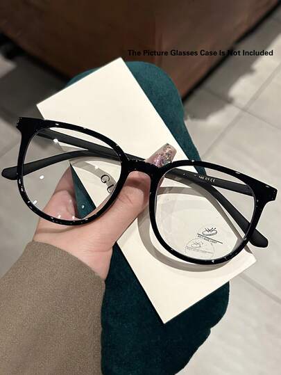 Kính gọng tròn kiểu cổ điển, tròng trong suốt, phù hợp cho nam và nữ, thích hợp sử dụng khi làm việc với máy tính.