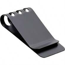 - Pinzas para dinero con resorte de acero para dinero en efectivo de gran capacidad, portafolios minimalista con bolsillo frontal - negro - - Ver 1