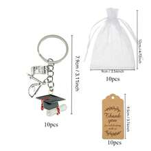 30pcs/10set - Graduation Theme Keychain - Math/Engineering Graduation Party Gift, University/High School Graduation Gift Keychain, Homecoming Party Gift - Multicolor - View 4