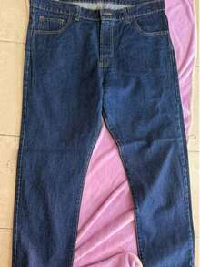 Pantalon Mezclilla Para Hombre Recto - Azul - Ver 4