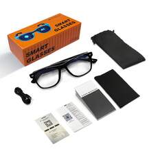 AI Translation Smart Glasses With Chat GPT For Men And Women, Bluetooth Sunglasses With Translator 164 Languages , Music Playback & Hands-Free Calls, UV & Blue Light Protection - 白色 - 查看 10