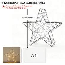 Christmas Decor Star Lights, Home Decor Star Night Light, Bedroom Decor, Desktop Decor, Wedding, Valentine's Day, Ramadan, Graduation Decor, Home Decor, Holiday Party Decor Star Lamp - Warm white light - View 3