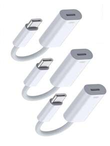 1-3个USB Type-C转IOS耳机音频适配器线，兼容 17/16/15 Pro Max Type-C转iOS适配器耳机转换器，适用于iPad Pro - 白色 - 查看 9