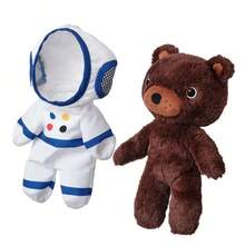 IKEA Peluche AFTONSPARV con traje espacial, súper suave y tierno, oso, 28 cm, marrón - Marrón - Ver 2