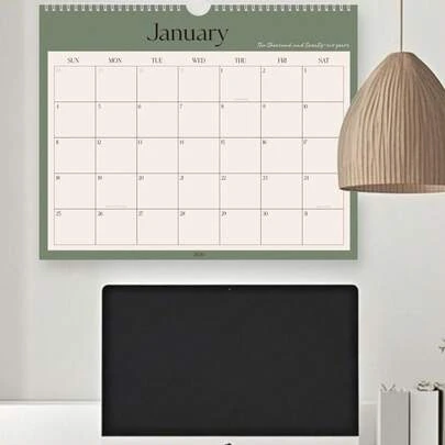 Trees 2026–2027 A3 Wandkalender - Januar 2026 bis Juni 2027 Großer Monatsplaner für Büro, Schule und Zuhause