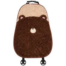 1pc Little Bear Plush Car Headrest, Waist Support, Neck Protection Pillow, Four Seasons Universal Car Pillow, Car Seat Cushion, Winter Warmth And Antifreeze Car Seat Cushion, Thick And Soft Plush Seat Cushion Car Pillow Car Seat Cushion - Brown - View 13