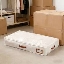 2pcs Large Under Bed Storage Containers With Leather Handles And Label Holders - Multicolor - View 10