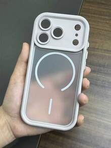 Translucent Matte Camera Protection Magnetic Wireless Charge Phone Case Compatible With IPhone 17 ProMax 17Pro 17Air 17 16 15 14 13 12 11 Pro Max Armor Plus Back Cover - Grey - View 5