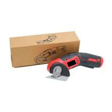 Tijeras Electricas Carton, Tijeras Electricas Inalambrica Recargable, Tijeras Eléctricas para Tela, Cortador Carton, Cortadora de Telas para Alfombras de Cuero, Plásticos - Rojo - Ver 7