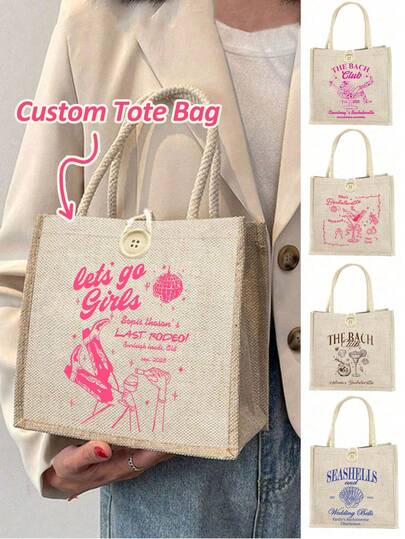 Customized Bachelorette Tote Bag, Bachelorette Cocktail Club Tote, Personalized Bridal Party Favors, Social Club, Nash Bash, Brides Last Rodeo - Rodeo Bachelorette - For Western Bachelorette Party Nashville Bachelorette Party - Cowgirl Bachelorette - Lets Go Girls