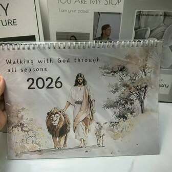 Calendario de gatos divertido 2026 y Calendario de versículos bíblicos cristianos 2026, Calendario de gatos adorables y humorísticos, Calendario de pared mensual con fotografías de animales, Calendario de fotografía de gatos peculiares, Calendario de pared para el hogar y la oficina, Adecuado como regalo de Navidad o Año Nuevo para amantes de los gatos, Vuelta al colegio