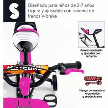 SELECTSHOP Signa Signa Bicicleta Infantil R 14 con Llantas Entrenadora Bicicleta Urbana con Canasto Y Porta Vaso Bici De Paseo Ideal para Niños de 3 a 6 Años De Entrenamiento - Rosa - Ver 5