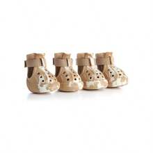 Dog Shoes Hot Summer Pavement, Dog Shoes Large Dogs, Waterproof Dog Boots Paw Protectors, Non - Slip Dog Rain Booties, Easy Clean Sandals Beach Brown Size 10 - 棕色 + #10(寬度 2.756 英吋),適用於 75-93 磅的貓. - 查看 2