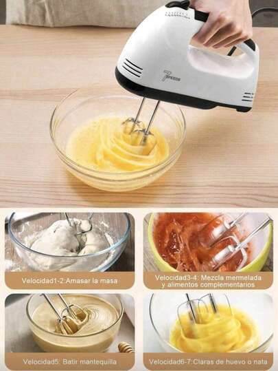 1 pieza ABS Batidor eléctricohorneando moderno huevo blanco cremapastelLicuadora para cocina