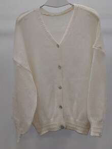Plus Size Women New Cardigan Fashion Rejuvenating Lantern Sleeve Knit Jacket - Apricot - View 2