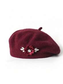 1pc Women's Wool Beret Hat With Bow Decor - Breathable Soft Casual Fashion Hat, Available In Multiple Colors - Bow-tie Beret - View 10