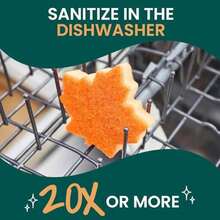 Scotch-Brite - Esponja Exfoliante Limpia de Hojas y esponjas de Cocina de Dos Caras para Limpiar eficazmente con Forma de Hoja con Fibras 100% recicladas, 1 Esponja para Fregar(default) - Multicolor - Ver 7