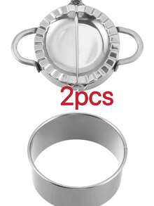 2 piezas Molde para Empanadillas de Acero Inoxidable - Herramienta sencilla y fácil de usar para prensar y cortar que permite hacer empanadillas, tartas y pasteles perfectos - Utensilio de cocina esencial para una cocción sin esfuerzo - Multicolor - Ver 15