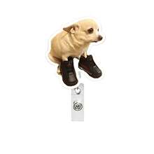 1 cái kẹp thẻ đeo hình chó hoạt hình ngộ nghĩnh bằng acrylic có thể thu gọn. - Nhiều màu - Xem 12