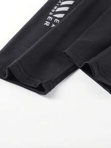 女士休闲运动紧身裤，适合健身、瑜伽、跑步、户外运动，带口袋，时尚运动服，光滑贴身 - 黑色 - 查看 7