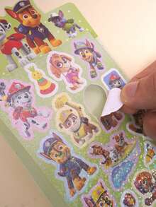 Paw Patrol Holographic Cartoon Cute Dog Stickers, Party DIY Stickers, Waterproof Decorative Stickers, Suitable For Journals, Notebooks, Scrapbooks, Planners, Arts & Crafts - Multicolor - View 3