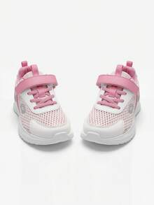 Balabala Kids' Athletic Sneakers - Toddler Breathable Mesh Sports Shoes with Hook & Loop Strap, Non-Slip Comfort Casual Shoes - 粉色 - 查看 4