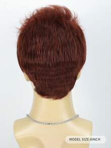 Parrucca corta da uomo da 6 pollici, parrucca da uomo corta alla moda con riga laterale, parrucca fluente e realistica, acconciatura naturale, parrucca sintetica adatta per uso quotidiano, feste o vacanze e per tutte le stagioni - Multicolore - Visualizzare 7