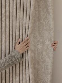 1 Stück hochwertige Jacquard Verdunkelungsvorhang, geeignet für luxuriöse Wohnzimmer, Schlafzimmer, Villa Balkon, Qualitativ hochwertiger Verdunkelungsvorhang, 213 cm lang