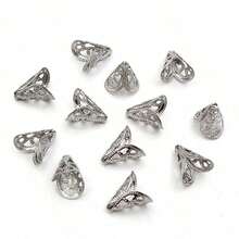 20个不锈钢珠帽，花形隔珠端帽，DIY珠宝制作配件，适用于项链、手链等饰品。