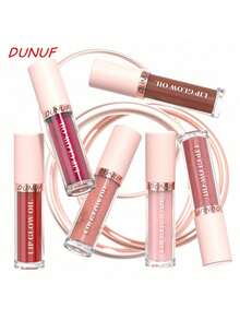 DUNUF High-Shine Lip Gloss 6pcs/Set, Shimmer Pearlescent Lipstick, Easy To Color, Waterproof, Sweat-Proof, Non-Stick To Cup, Non-Fading, Long-Lasting, Exquisite, Suitable For Gifts, Festival Makeup, Performance Makeup, Y2K Makeup Party Beach Travel Holiday Camping Outdoors Present Rose Fashion Girl New Year Cosmetic Cosplay Best Trip Festivals Color Fancy Campus School Charm Vibe Cny Chinese New Year, Valentine's Day Gifts,Vegan,Cruelty Free - 彩色 - 查看 10