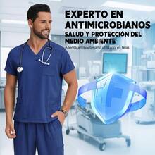 Uniformes Quirurgicos Filipina Hombre Pijama Quirurgica - Azul Marino - Ver 3
