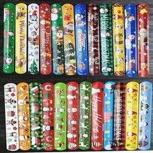 24 件圣诞节拍手手链/拍击手链，节日派对礼物，柔软亲肤材质，耐刮擦，耐用 PVC 和金属 - 彩色 - 查看 6