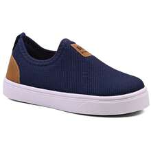 Children's Casual Sneakers For Boys And Girls - 藍色/焦糖色 - 查看 3