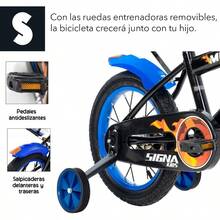 SELECTSHOP Signa Signa Bicicleta Infantil R 14 con Llantas Entrenadora Bicicleta Urbana con Canasto Y Porta Vaso Bici De Paseo Ideal para Niños de 3 a 6 Años De Entrenamiento - Azul - Ver 6