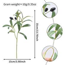 1PC/2PCS Retro And Light Luxury Style Simulation Olive Cuttings With Black Olive Bionic Branches And Leaves Decorate The Living Room And Study With A Natural Texture, Desktop, Home Soft Furnishings, Long-Lasting Decorative Arrangement Flower Materials - Short Olive Cuttings - View 15