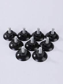 8pcs/12pcs Black Furniture Leg Risers Adjustable Leveling Feet Pads, Anti-Scratch Suction Cup Feet Glides For Tables, Chairs, Kitchen Racks, Quiet & Convenient - Black - View 3