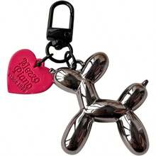 - Llavero con forma de corazn para perro, regalo para el da de San Valentn, para mujeres, llaves de coche, bolso y mochila - Gris-oscuro - Ver 1