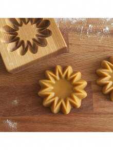 1个3D木质饼干模具，适用于DIY烘焙，浮雕饼干模具，适合制作姜饼、翻糖饼干，也可用于婚礼、生日、情人节、母亲节、新年等场合。 - 彩色 - 查看 6